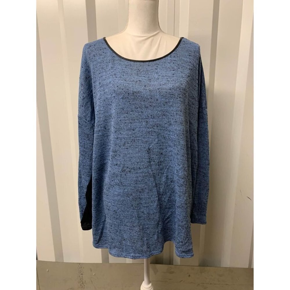 Apt 9 Knit Light Sweater Women's Plus Size 2X Blue Speckled Business Casual U10
